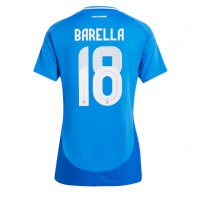 Billiga Italien Nicolo Barella #18 Hemma fotbollskläder Dam EM 2024 Kortärmad